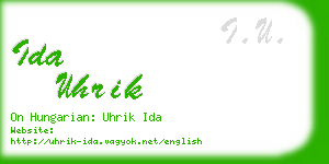 ida uhrik business card